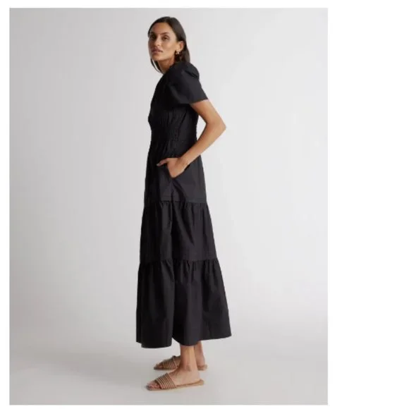 Quince | Dresses | Quince 0 Organic Cotton Tiered Maxi Dress Nwt Black Xs | Poshmark Quince | Dresses | Quince 0 Organic Cotton Tiered Maxi Dress Nwt Black Xs | Poshmark